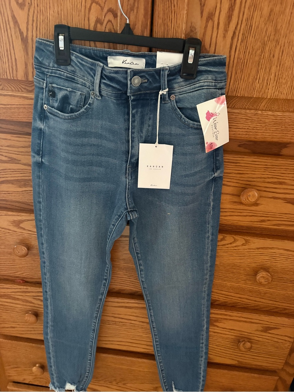Kendall & Kylie Women's Blue Washed Jeggings